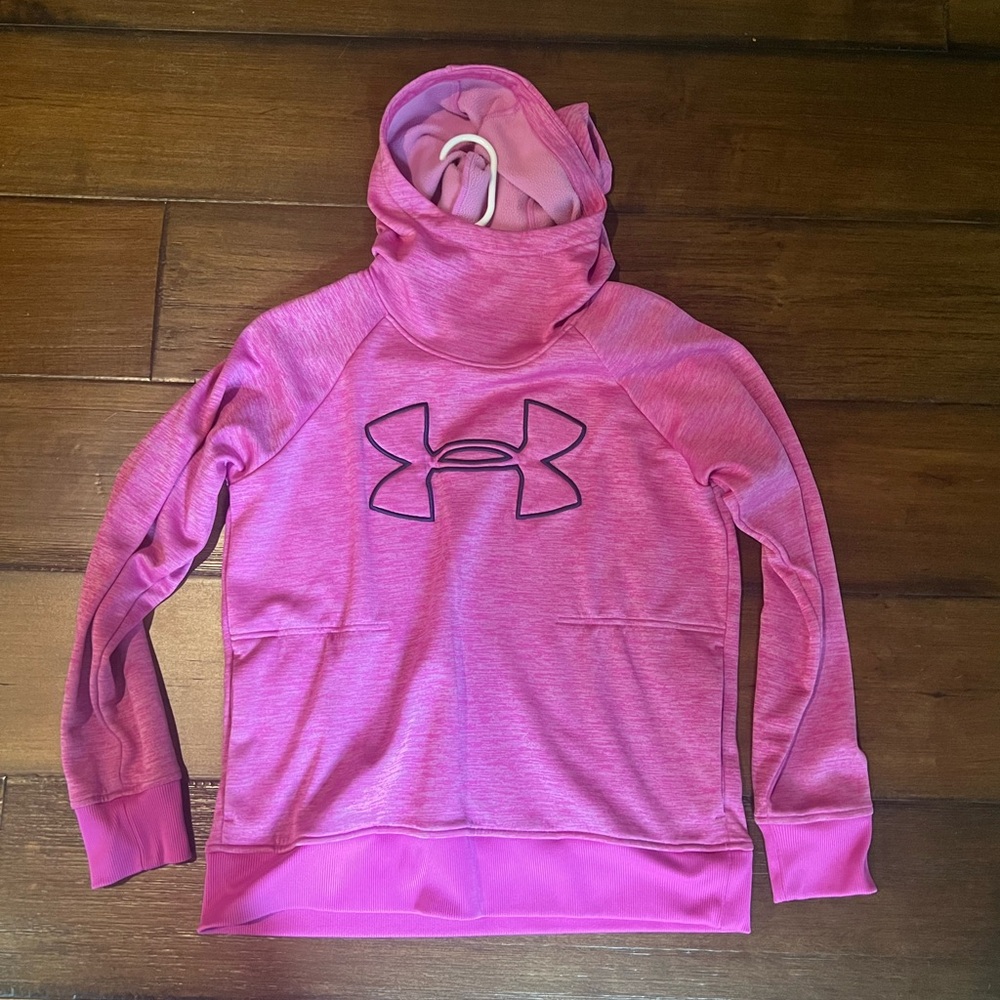 Under Armour Hot Pink Logo Fleece Hoodie
